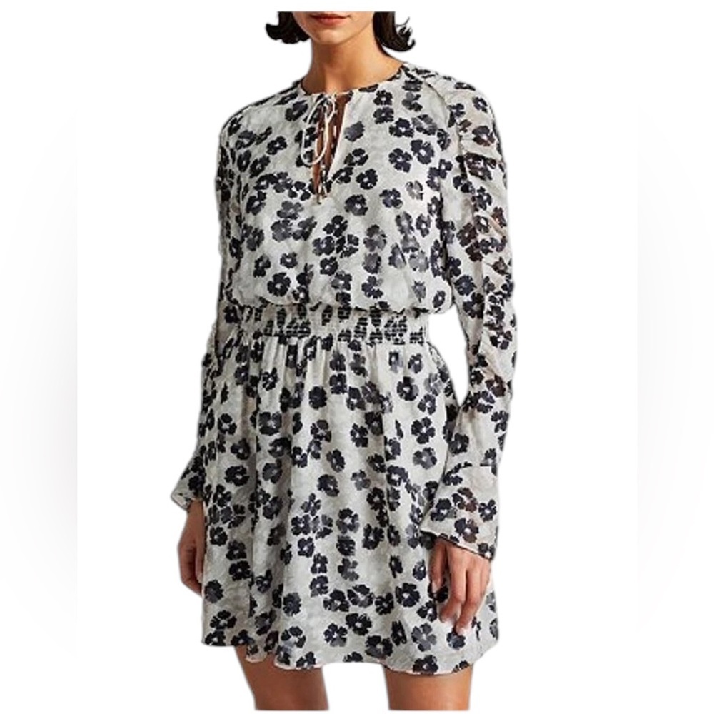 Ted Baker Felici Ruched Floral Mini Dress Size XS